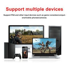 Z35 HDMI Female + Mic to HDMI Female + Audio + USB HD Video & Audio Capture Card with Loop, Z35