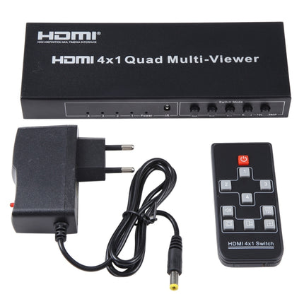 4 in 1 Out HDMI Quad Multi-viewer with Seamless Switcher, EU Plug, 4 x 1, EU Plug, 4 x 1, AU Plug, 4 x 1, UK Plug, 4 x 1, US Plug