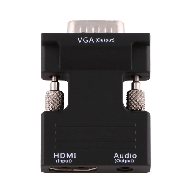 HDMI Female to VGA Male Converter with Audio Output Adapter for Projector, Monitor, TV Sets, HDMI to VGA+Audio