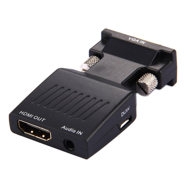 HD 1080P VGA to HDMI + Audio Video Output Converter Adapter for HDTV Monitor Projector