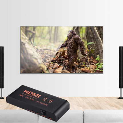 CY-041 1X2 HDMI 2.0 4K/60Hz Splitter, EU Plug, 1X2
