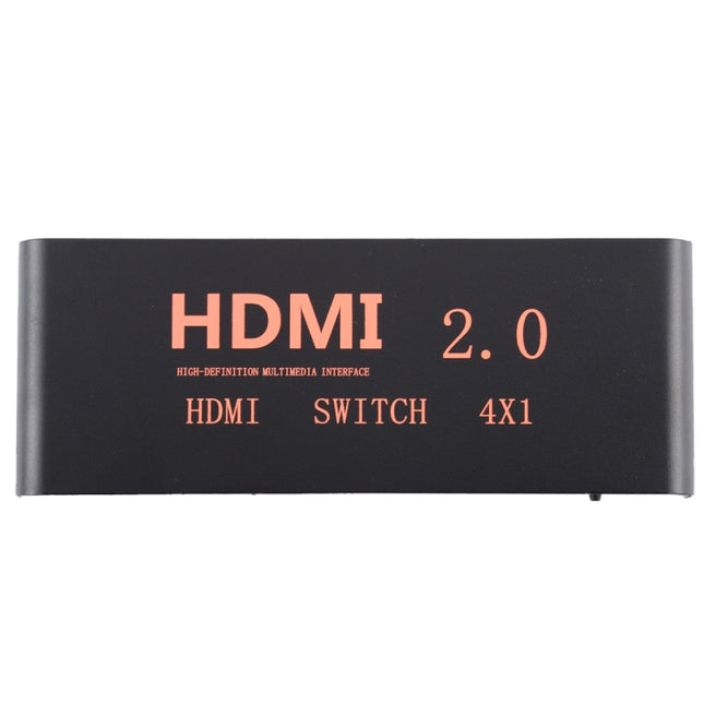 4X1 4K/60Hz HDMI 2.0 Switch with Remote Control, EU Plug, 4X1