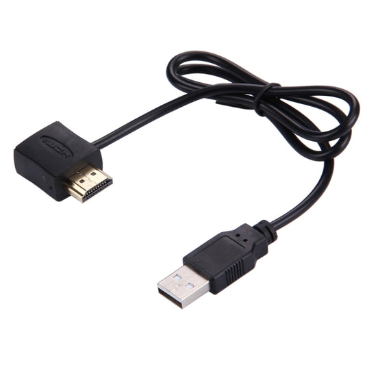 50cm HDMI Female + HDMI Male to USB 2.0 Male Connector Adapter Cable, HDMI Female + Male