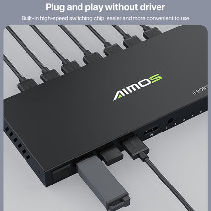 AIMOS AM-KM804 USB 8 In 4 Out Switch, AM-KM804
