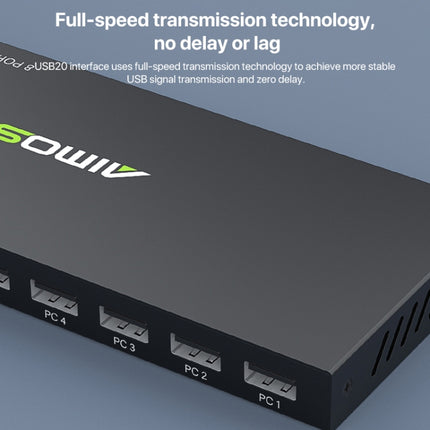 AIMOS AM-KM804 USB 8 In 4 Out Switch, AM-KM804