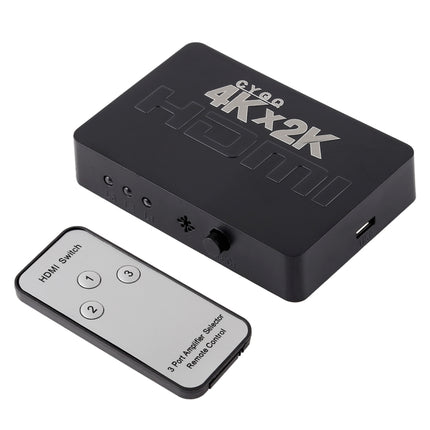 4K 3 Ports HDMI Switch with Remote Control, 3 Inputs to 1 output 4K