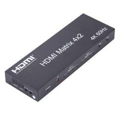 HDMI 4x2 Matrix Switcher / Splitter with Remote Controller, Support ARC / MHL / 4Kx2K / 3D, 4 Ports HDMI Input, 2 Ports HDMI Output, Support ARC / MHL / 4Kx2K / 3D