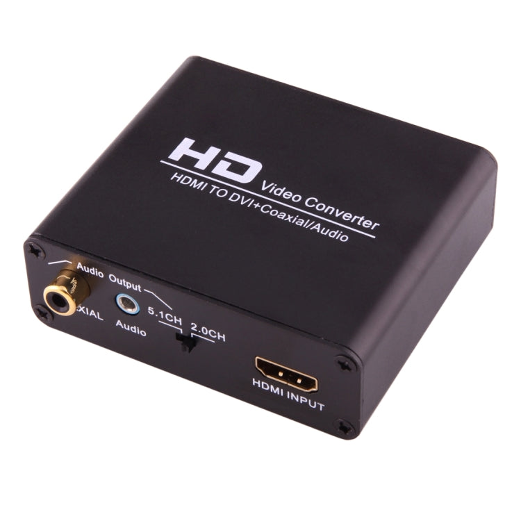 NEWKENG X5 HDMI to DVI with Audio 3.5mm Coaxial Output Video Converter, EU Plug, X5 HDMI to DVI with Audio