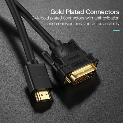 UGREEN DVI D(24+1) Male to HDMI Male HD 2K Two-way Interchanging Line,Length: 1m, Length: 1m
