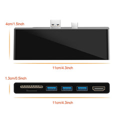 ROCKETEK SK-S5H 3 x USB 3.0 + HDMI + SD / TF Memory Card Reader HUB 4K HDMI Adapter, SK-S5H