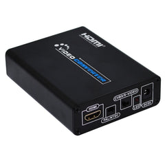 HDMI to Composite / AV S-Video Converter RCA CVBS/L/R Video Converter Adapter, EU Plug, HDMI to AV + S-Video