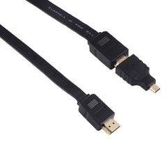 1m HDMI Male to HDMI Male Retractable Video Audio Connector Adapter Cable with Mini HDMI & Micro HDMI Adapters for HDTV Monitor & Projector & PC & Cameras & Tablets & Smartphones