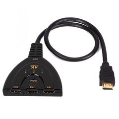 3 in 1 HDMI Input  4K x 2K HDTV Pigtail Switch Adapter HDMI Splitter, 1 in 3