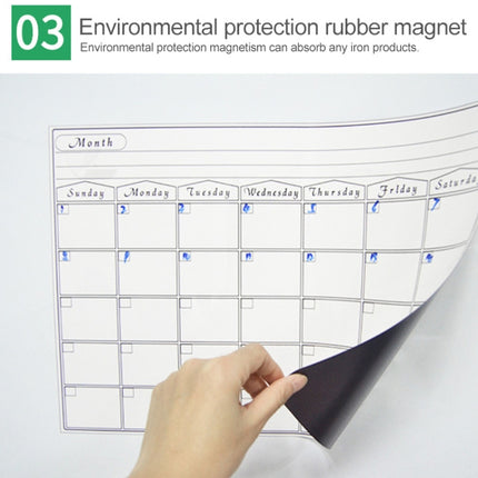Magnetic Monthly Planner Refrigerator Magnet PET Magnetic Soft Whiteboard, Size: 29.7cm x 42cm
