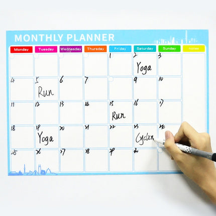 Magnetic Monthly Planner Refrigerator Magnet PET Magnetic Soft Whiteboard, Size: 29.7cm x 42cm