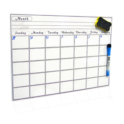 Magnetic Monthly Planner Refrigerator Magnet PET Magnetic Soft Whiteboard, Size: 29.7cm x 42cm