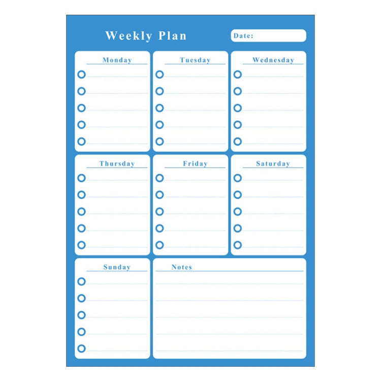 Magnetic Weekly Plan Refrigerator Magnet PET Magnetic Soft Whiteboard, Size: 29.7cm x 42cm