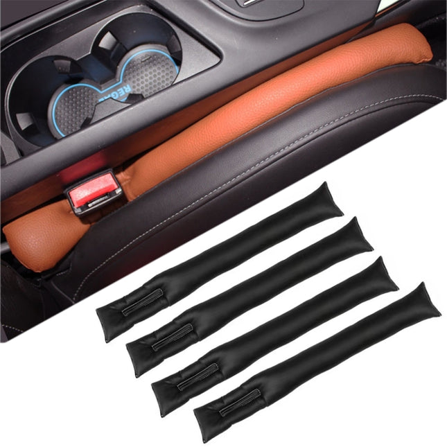 4 PCS Car Styling Accessories Seat Gap Filler Leather Pad Spacer Protective Softer Bar Slot Plug Car Gap Filler, Car Seat Gap Filler