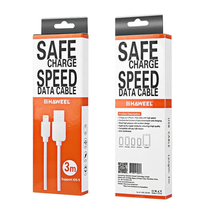 Cable de carga y sincronización de alta velocidad HAWEEL de 8 pines a USB de 3 m para iPhone, iPad, 8 pines, 3 m