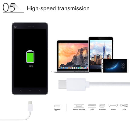 HAWEEL 1m USB-C / Type-C to USB 2.0 Data & Charging Cable