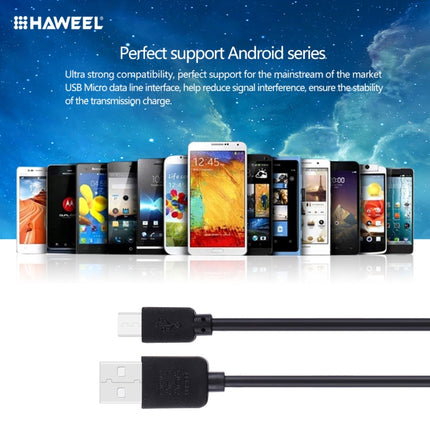 3 PCS HAWEEL 1m High Speed Micro USB to USB Data Sync Charging Cable Kits For Galaxy, Huawei, Xiaomi, LG, HTC and other Smart Phones