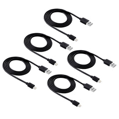 Kit de 5 cables de carga y sincronización HAWEEL de 1 m de alta velocidad de 8 pines a USB para iPhone, iPad, 5 unidades