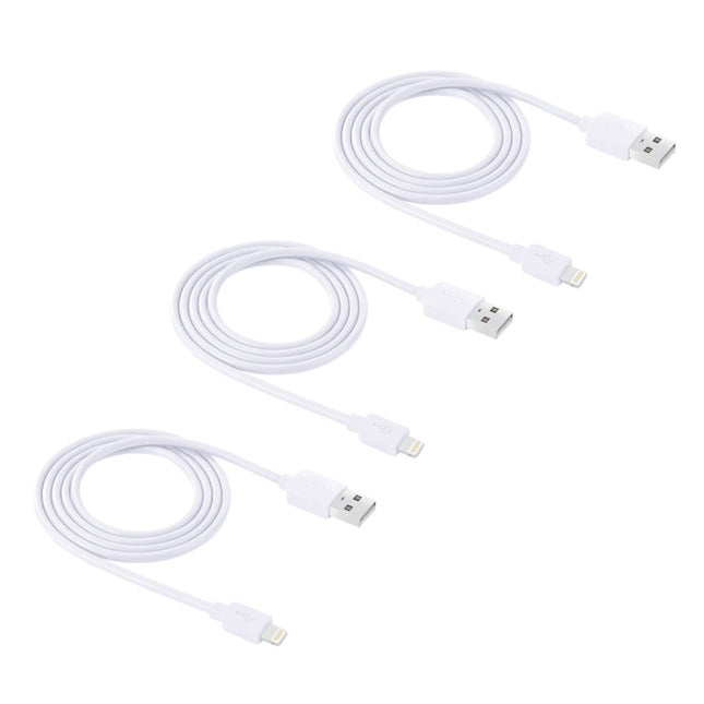Kit de 3 cables de carga y sincronización HAWEEL de 1 m de alta velocidad de 8 pines a USB para iPhone, iPad, 3 unidades