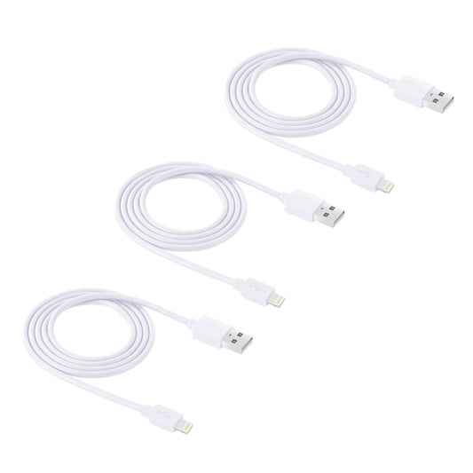 3 PCS HAWEEL 1m High Speed 8 pin to USB Sync and Charging Cable Kit for iPhone, iPad, 3pcs