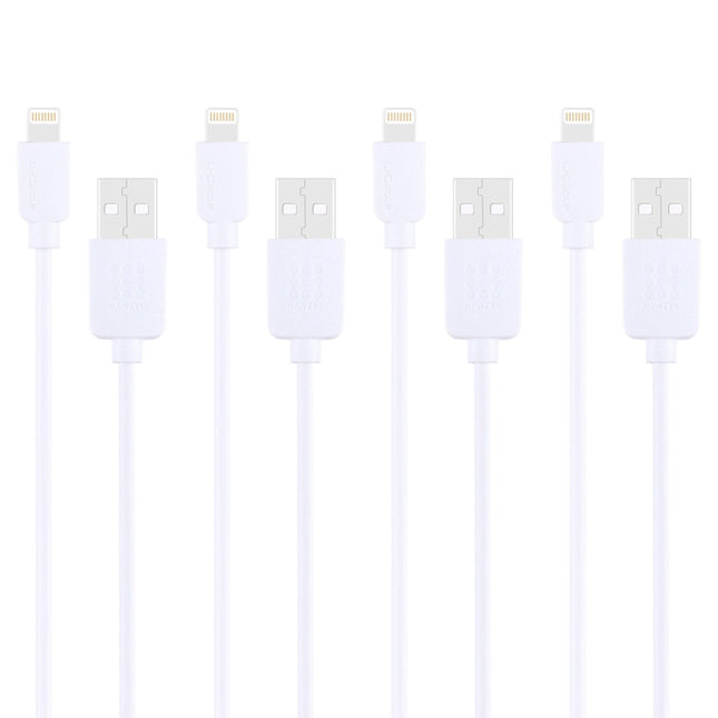 4 PCS HAWEEL 1m High Speed 8 pin to USB Sync and Charging Cable Kit for iPhone, iPad, 4pcs