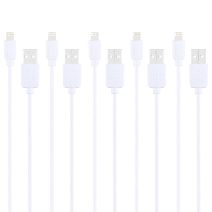 5 PCS HAWEEL 1m High Speed 8 pin to USB Sync and Charging Cable Kit for iPhone, iPad