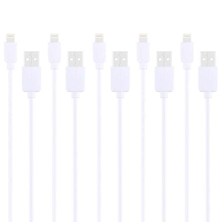 5 PCS HAWEEL 1m High Speed 8 pin to USB Sync and Charging Cable Kit for iPhone, iPad