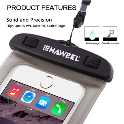 HAWEEL Transparent Universal Waterproof Bag with Lanyard for iPhone, Galaxy, Huawei, Xiaomi, LG, HTC and Other Smart Phones