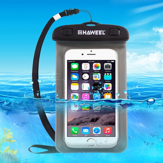 HAWEEL Transparent Universal Waterproof Bag with Lanyard for iPhone, Galaxy, Huawei, Xiaomi, LG, HTC and Other Smart Phones