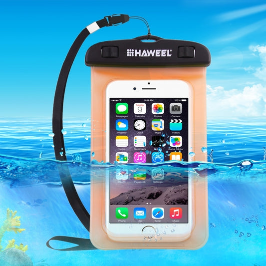 HAWEEL Transparent Universal Waterproof Bag with Lanyard for iPhone, Galaxy, Huawei, Xiaomi, LG, HTC and Other Smart Phones