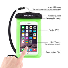 HAWEEL Transparent Universal Waterproof Bag with Lanyard for iPhone, Galaxy, Huawei, Xiaomi, LG, HTC and Other Smart Phones