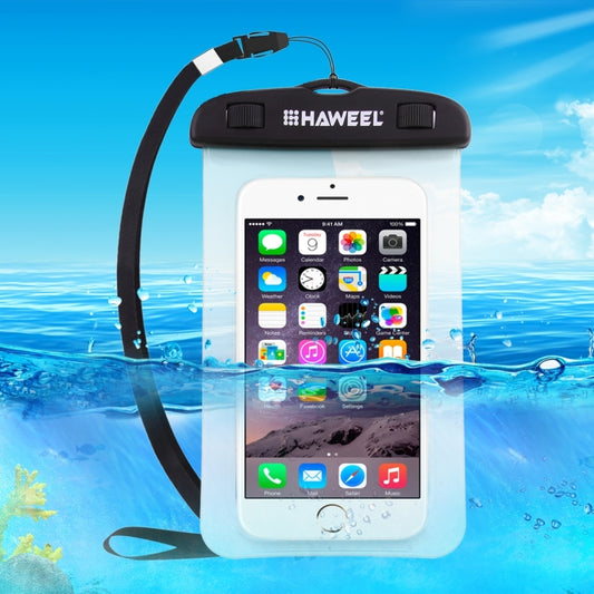 HAWEEL Transparent Universal Waterproof Bag with Lanyard for iPhone, Galaxy, Huawei, Xiaomi, LG, HTC and Other Smart Phones