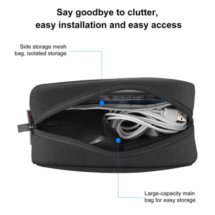 Bolsa organizadora de dispositivos electrónicos HAWEEL para guardar cargadores, baterías externas, cables, mouse y auriculares, tamaño L, organizador de dispositivos electrónicos, tamaño L
