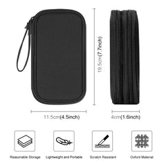 HAWEEL Electronic Organizer Double Layers Storage Bag for Cables, Charger, Power Bank, Phones, Earphones, Double Layers Organizer