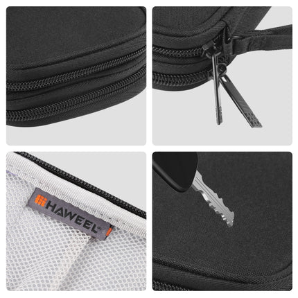 HAWEEL Elektronik-Organizer, doppellagige Aufbewahrungstasche für Kabel, Ladegerät, Powerbank, Telefone, Ohrhörer, doppellagiger Organizer