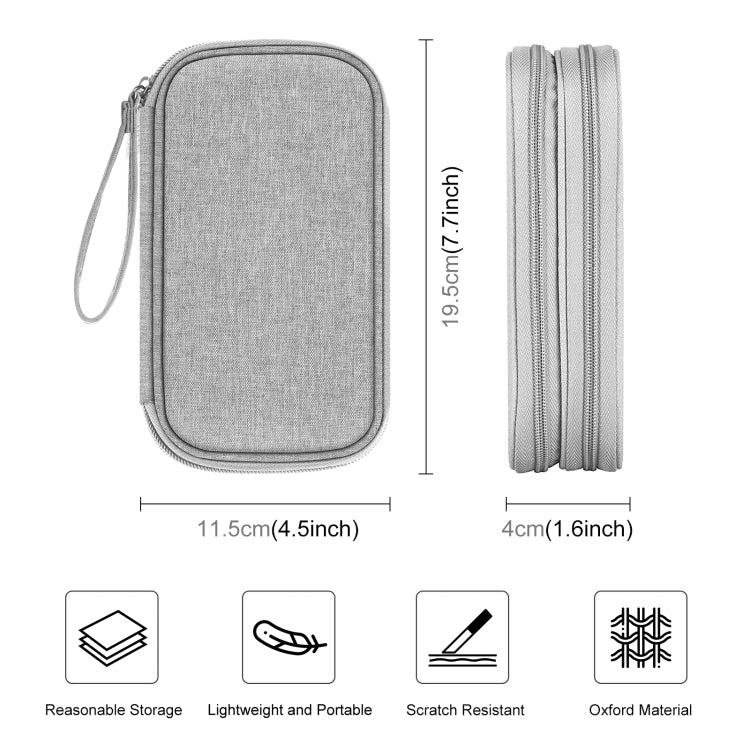 HAWEEL Elektronik-Organizer, doppellagige Aufbewahrungstasche für Kabel, Ladegerät, Powerbank, Telefone, Ohrhörer, doppellagiger Organizer