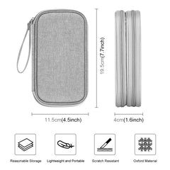 HAWEEL Elektronik-Organizer, doppellagige Aufbewahrungstasche für Kabel, Ladegerät, Powerbank, Telefone, Ohrhörer, doppellagiger Organizer