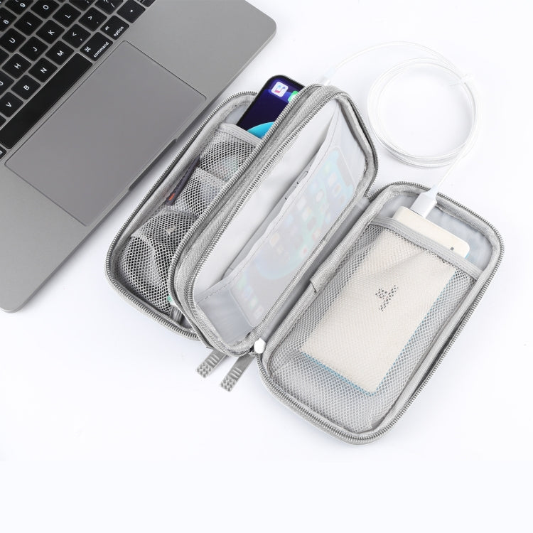 HAWEEL Elektronik-Organizer, doppellagige Aufbewahrungstasche für Kabel, Ladegerät, Powerbank, Telefone, Ohrhörer, doppellagiger Organizer