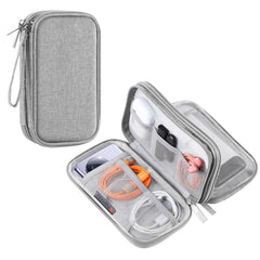 HAWEEL Elektronik-Organizer, doppellagige Aufbewahrungstasche für Kabel, Ladegerät, Powerbank, Telefone, Ohrhörer, doppellagiger Organizer