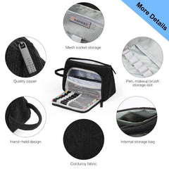 HAWEEL Corduroy Triangular Pen Case Makeup Pouch Travel Cosmetic Organizer Bag