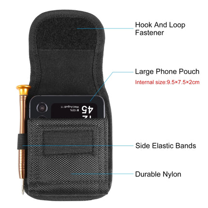 HAWEEL Flip Phone Nylon Cloth Belt Clip Carrying Pouch Bag