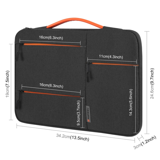 HAWEEL 13.0 inch Sleeve Case Zipper Briefcase Laptop Handbag For Macbook, Samsung, Lenovo Thinkpad, Sony, DELL Alienware, CHUWI, ASUS, HP, 13 inch -13.5 inch Laptops, 13.0-13.5 inch
