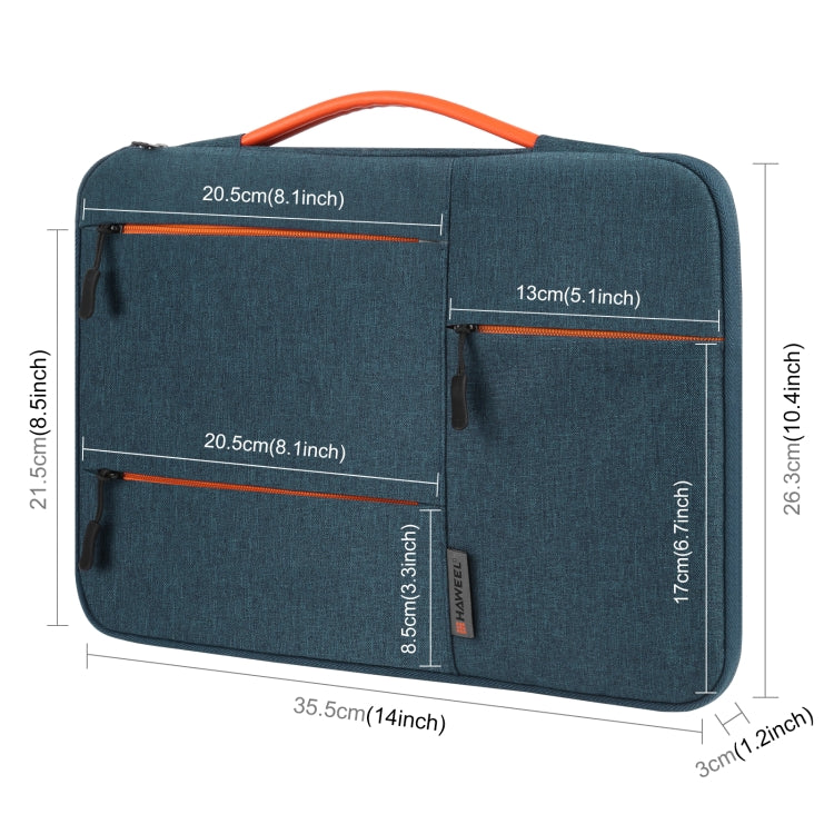 HAWEEL 14.0 inch-15.0 inch Laptop Sleeve Case Zipper Briefcase Handbag For Macbook, Samsung, Lenovo Thinkpad, Sony, DELL Alienware, CHUWI, ASUS, HP Laptops