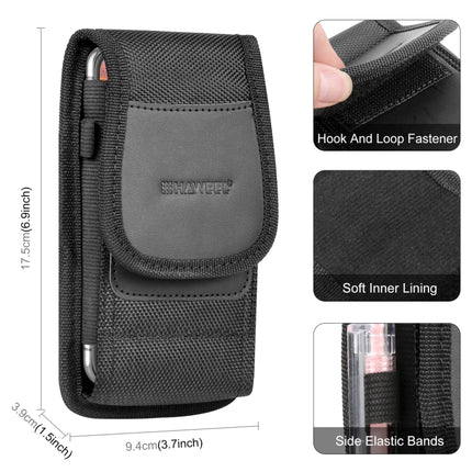 HAWEEL 6.1-6.8 inch Nylon Cloth Phone Belt Clip Carrying Pouch with Card Slot