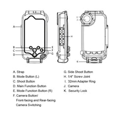 HAWEEL 40m/130ft Diving Case for iPhone 7 & 8, Photo Video Taking Underwater Housing Cover, For iPhone 8 & 7, For iPhone 7 & 8, For 7(US Stock), For 8 & 7(US Stock)