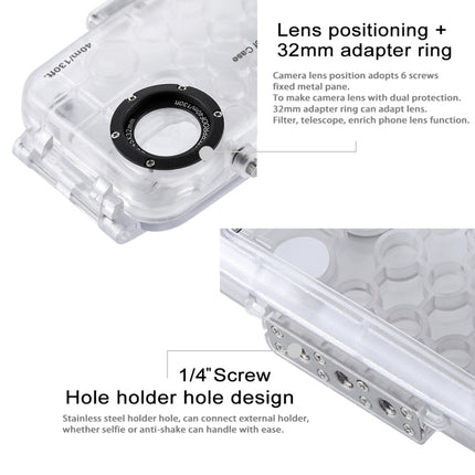 For iPhone X / XS HAWEEL 40m/130ft Diving Case, Photo Video Taking Underwater Housing Cover, For iPhone X